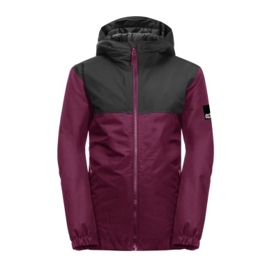 Jack Wolfskin Kurtka zimowa Spirit 2L (wodoodporna, wiatroszczelna, oddychająca, wytrzymała) 2022 rubinowa dziecięca